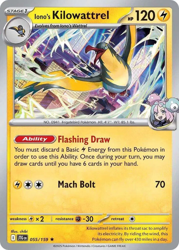 Iono's Kilowattrel — Reverse Holofoil