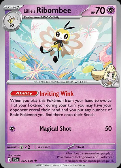 Lillie's Ribombee — Reverse Holofoil
