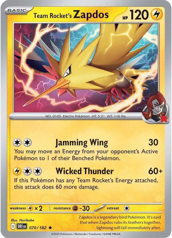 Team Rocket's Zapdos — Holofoil