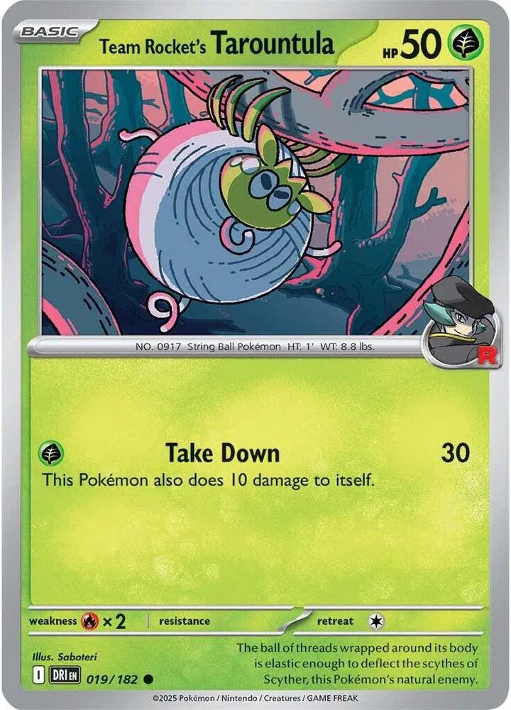 Team Rocket's Tarountula — Reverse Holofoil