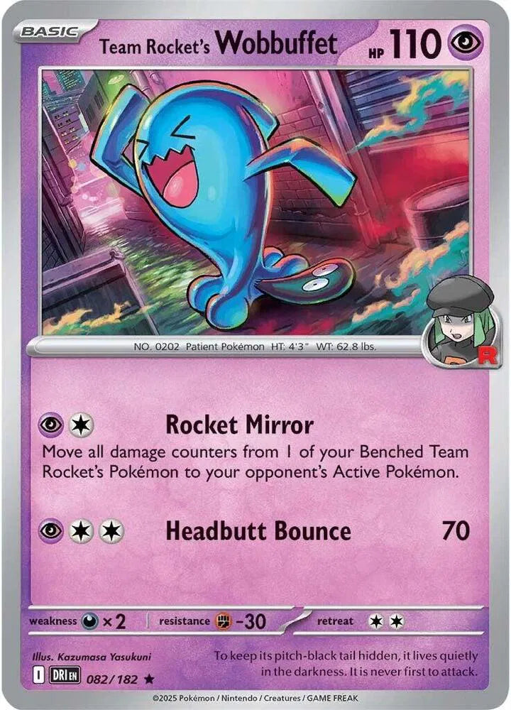 Team Rocket's Wobbuffet — Reverse Holofoil
