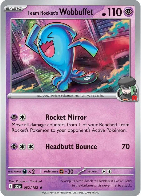 Team Rocket's Wobbuffet — Reverse Holofoil