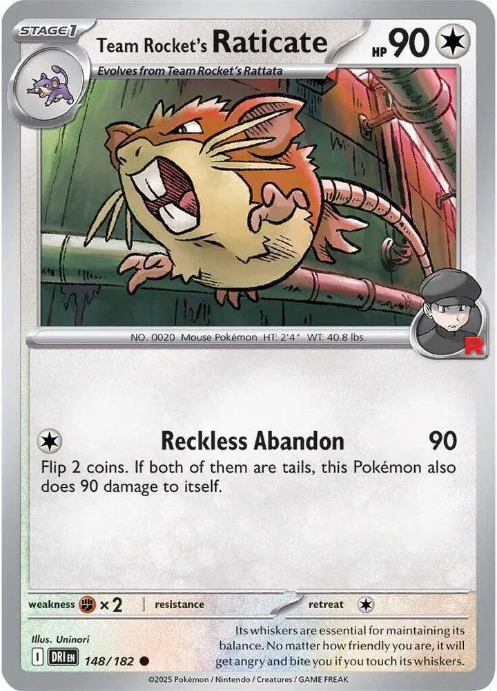 Team Rocket's Raticate — Reverse Holofoil