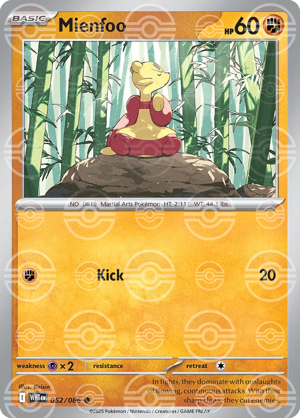 Mienfoo (Poke Ball Pattern) — Holofoil