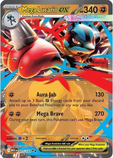 Mega Lucario ex — Holofoil