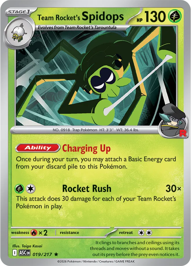 Team Rocket's Spidops — Holofoil