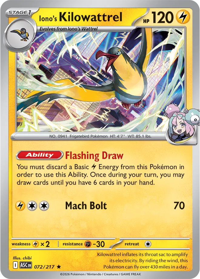 Iono's Kilowattrel — Holofoil