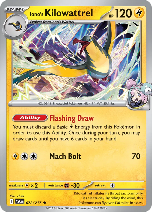 Iono's Kilowattrel — Holofoil