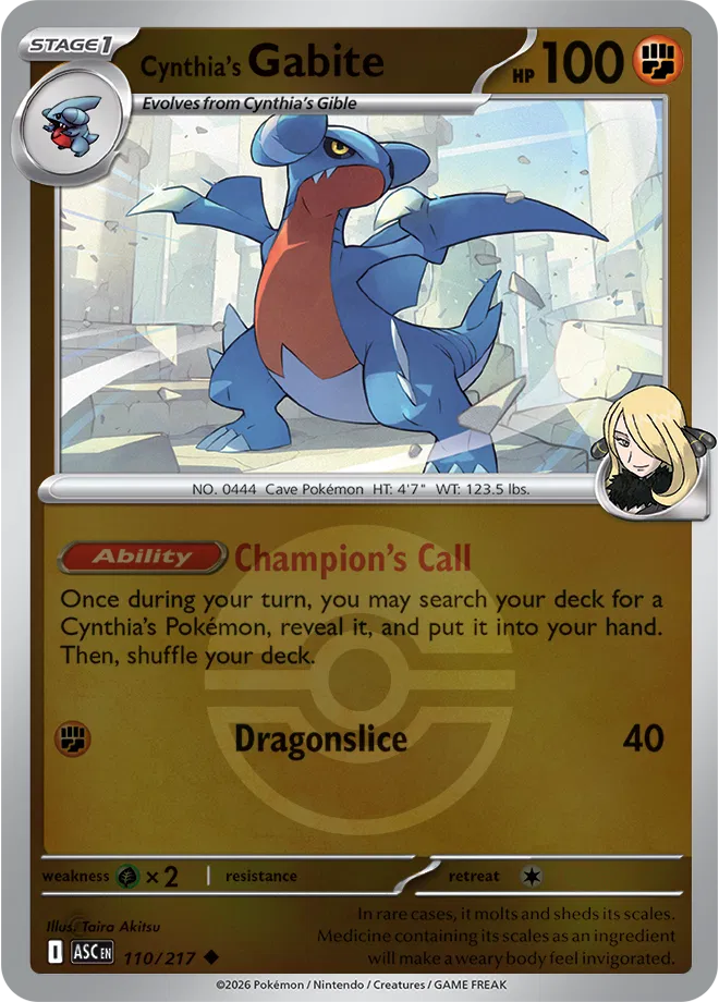 Cynthia's Gabite (Poke Ball) — Reverse Holofoil