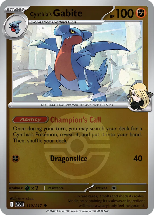 Cynthia's Gabite (Poke Ball) — Reverse Holofoil