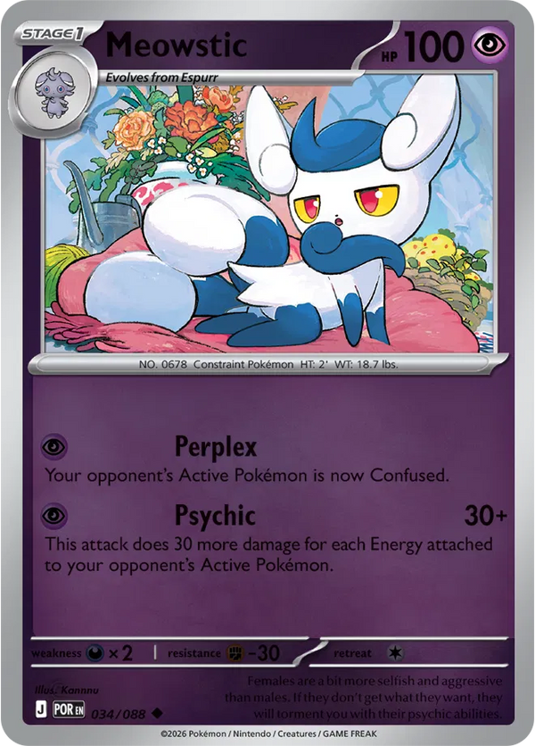 Meowstic — Reverse Holofoil