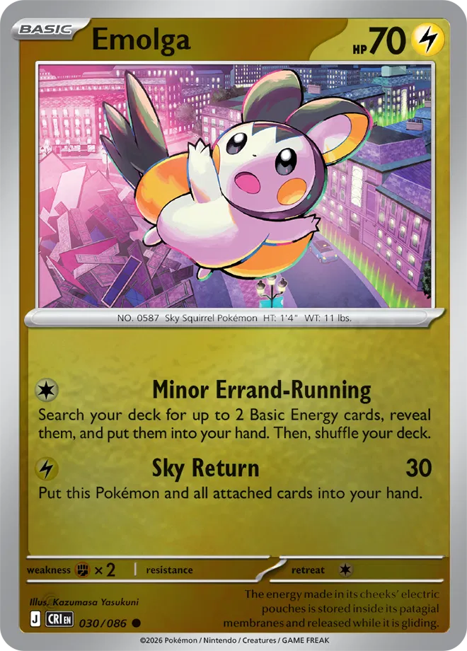 Emolga — Reverse Holofoil
