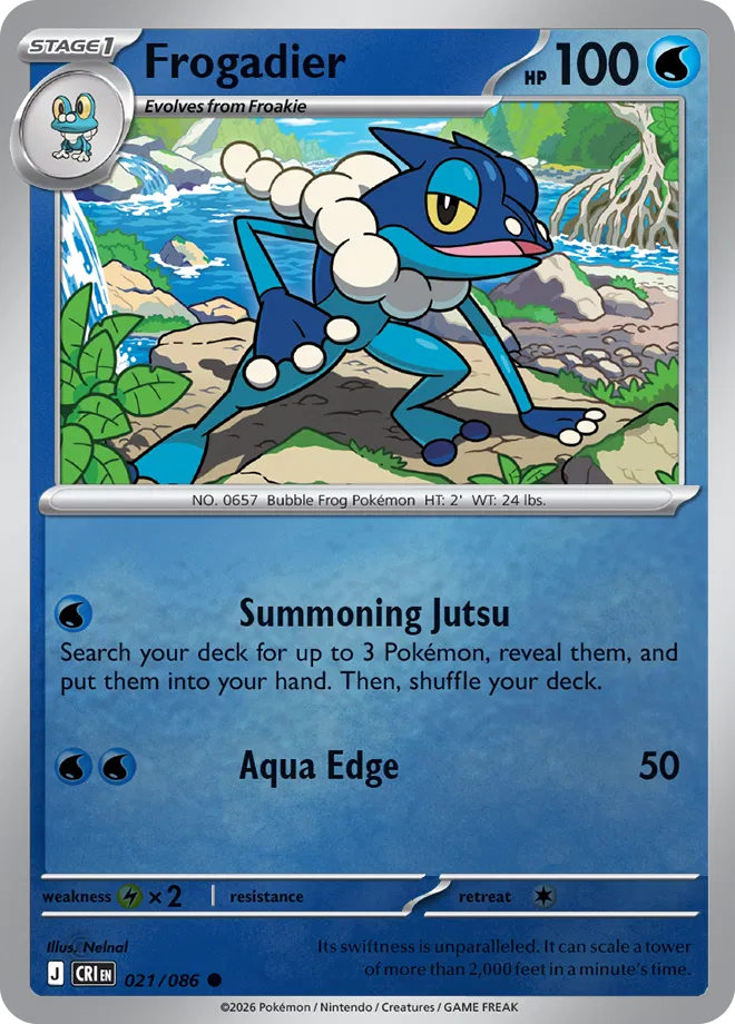 Frogadier — Reverse Holofoil