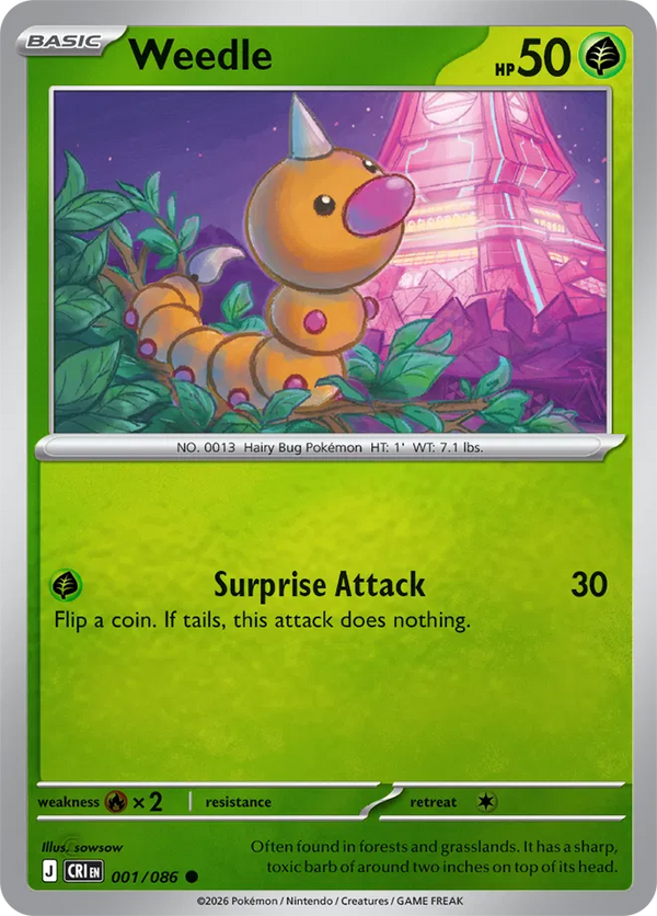 Weedle — Reverse Holofoil