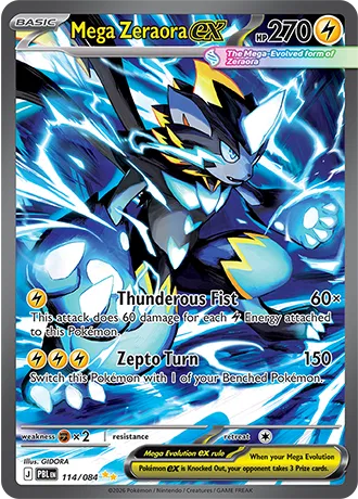 Mega Zeraora ex — Holofoil